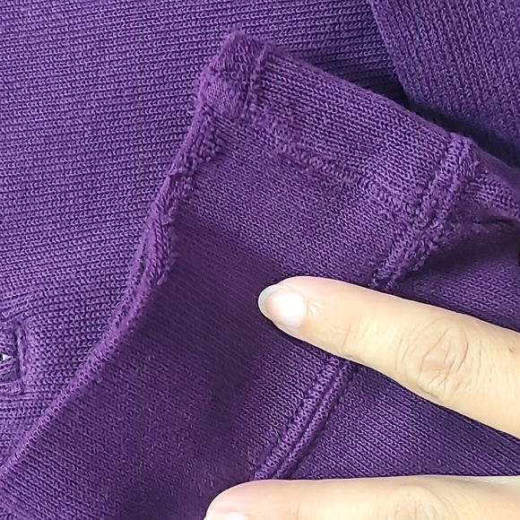 Vtg Polo by Ralph Lauren Purple Men's XL Qtr Zip Shirt Cotton Worn Cuffs Slits - Picture 12 of 12